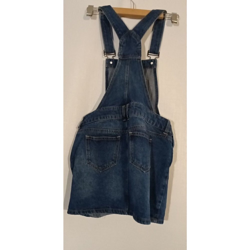 Blue Spice Bib Distressed Skirt Women's Size 5 Blue Denim Jeans - Picture 4 of 5